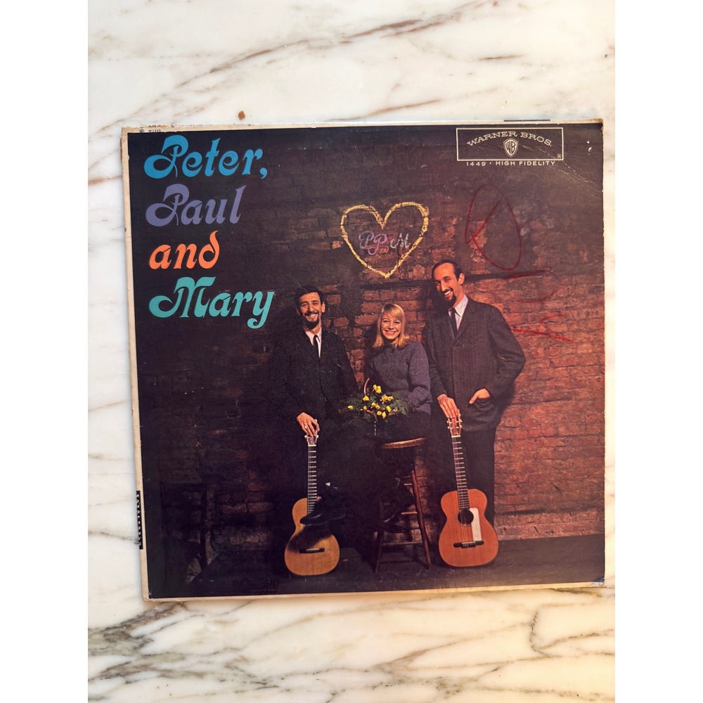 Vintage 1962 Peter Paul and Mary Debut Vinyl LP Warner Bros W 1449